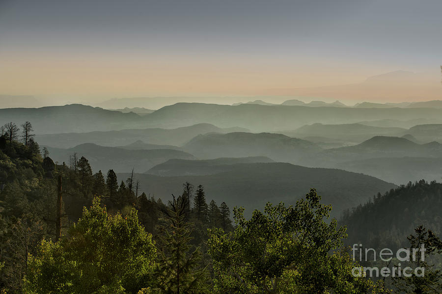 Landscape Photograph - Foggy Morning Over Waterpocket Fold by Sandra Bronstein