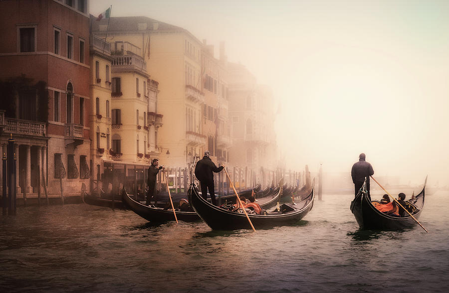 Foggy Venice Photograph by Ute Scherhag