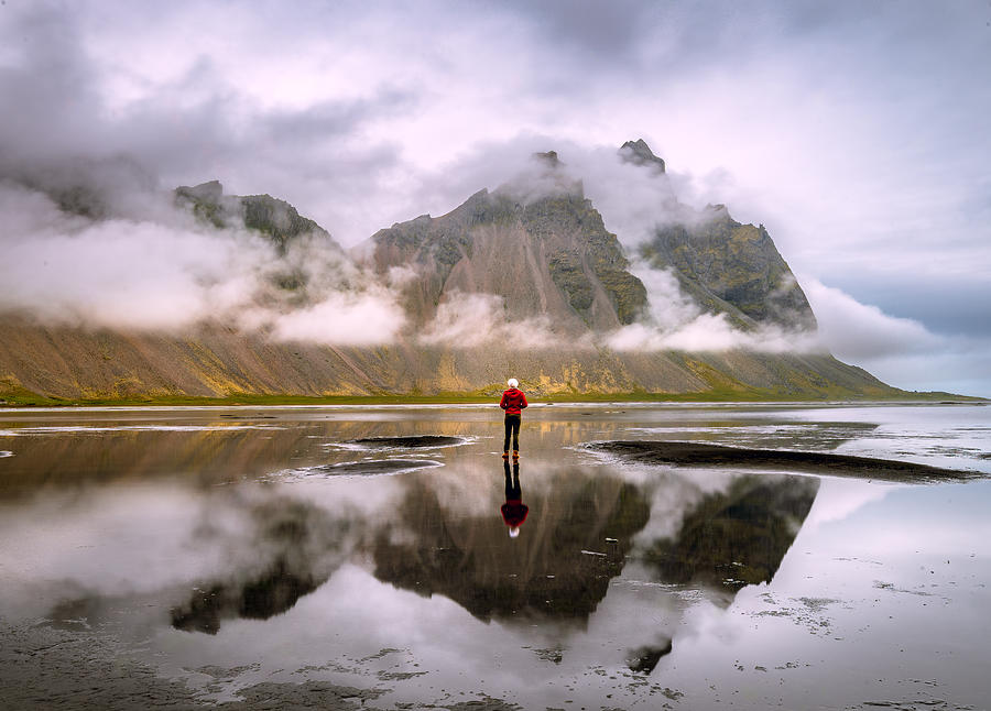 Foggy Vestrahorn Photograph by Ariel Ling