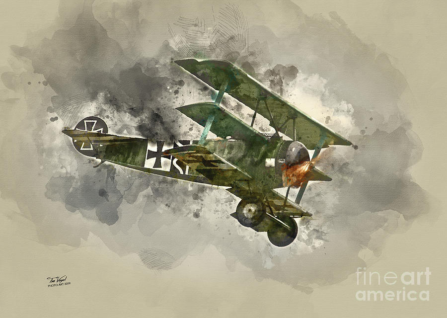 Fokker DR1 Triplane Digital Art by Tim Vogel - Fine Art America