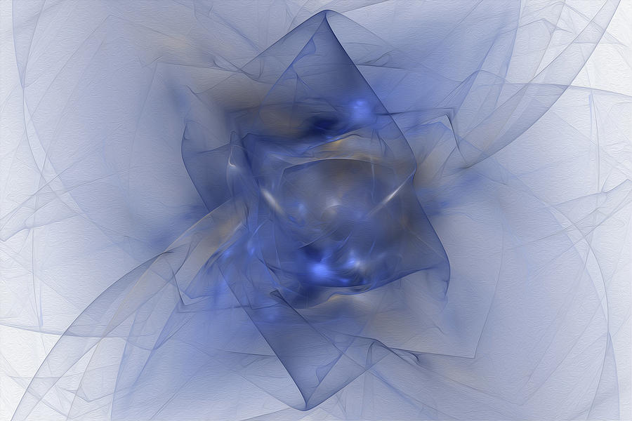 Folds in Blue n Gold Digital Art by Brandi Untz