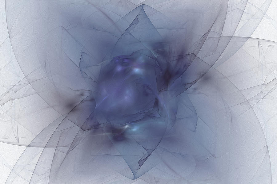 Folds in Blue Velvet Digital Art by Brandi Untz