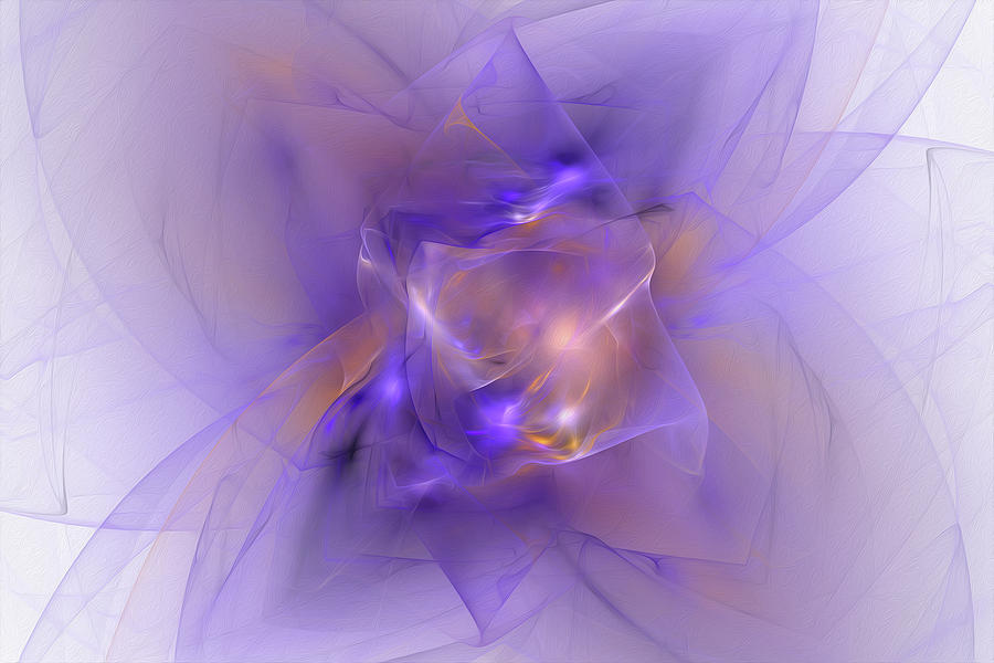 Folds in Purple and Orange Digital Art by Brandi Untz