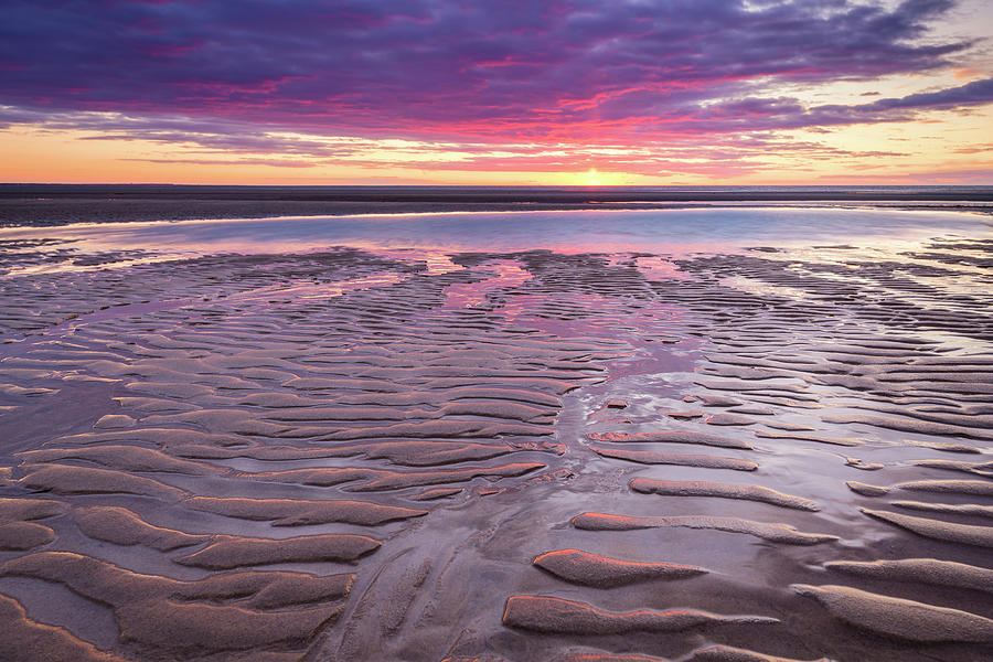 Sunset Photograph - Folds In The Sand by Michael Blanchette Photography