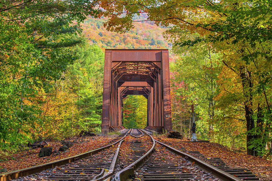 Foliage Trestle 2 Photograph by White Mountain Images