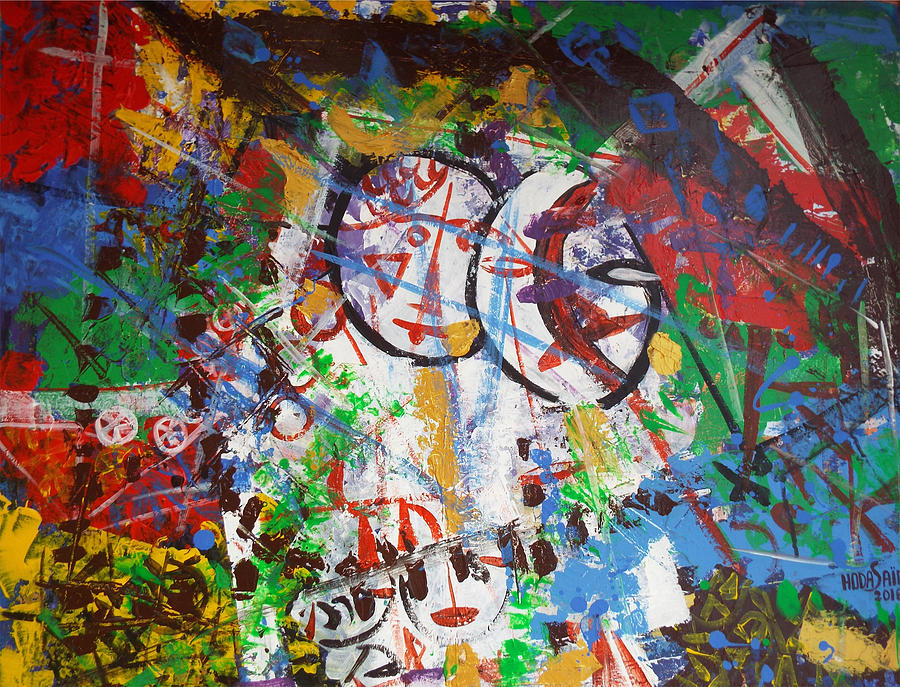 Fold Painting - Folk art in tent by Hoda Said Ibrahim Fold Painting - Folk art in tent by Hoda Said Ibrahim