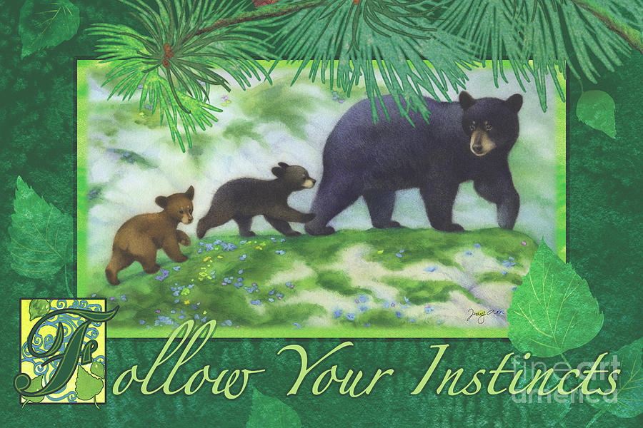Follow Bears Painting by Tracy Herrmann