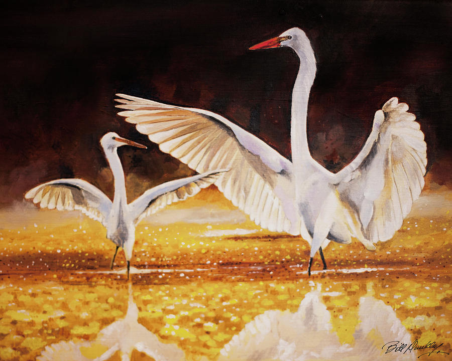 Bird Painting - Follow my Lead by Bill Dunkley