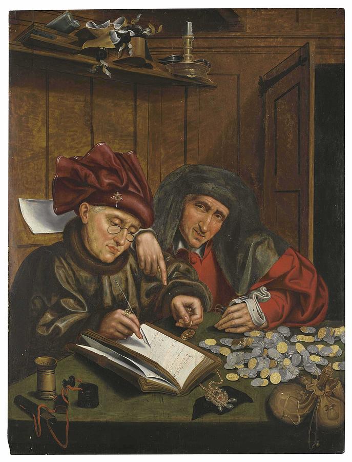 Collector Painting - Follower of Quinten Metsys The Tax Collectors by Celestial Images