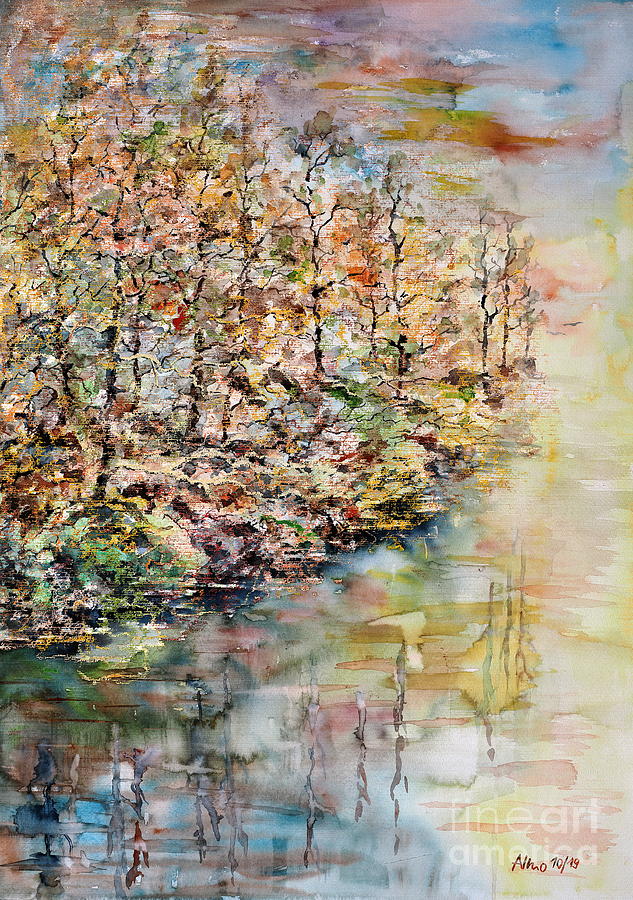 Landscape Painting - Following the stream by Almo M