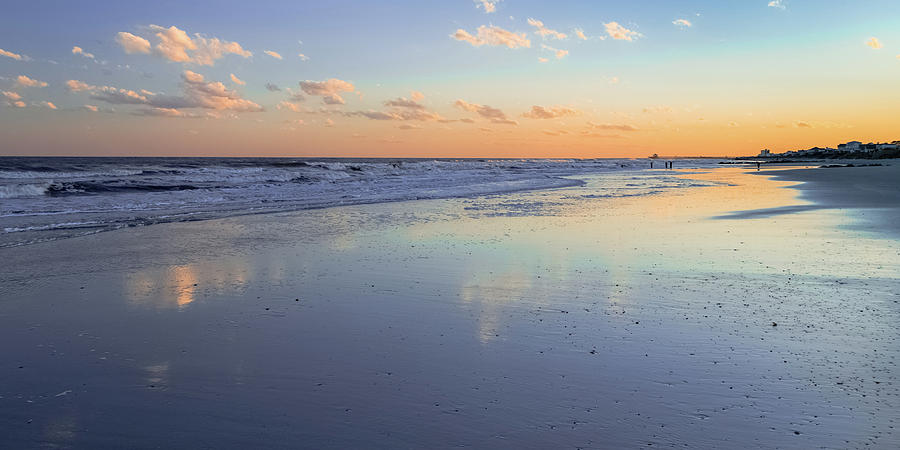 Folly Beach at Sunset Photograph by Joe Kopp