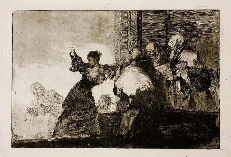 Folly of poverty. 1815 - 1819. Etching, Aquatint, Burnisher, Bu... Painting by Francisco de Goya -1746-1828-