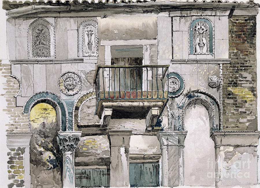 Italy Painting - Fondaco Dei Turchi, Venice by John Ruskin