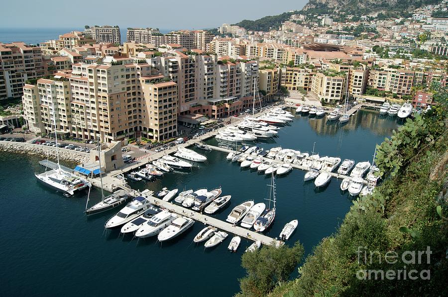 Fontvieille Harbour in Monaco Photograph by David Birchall