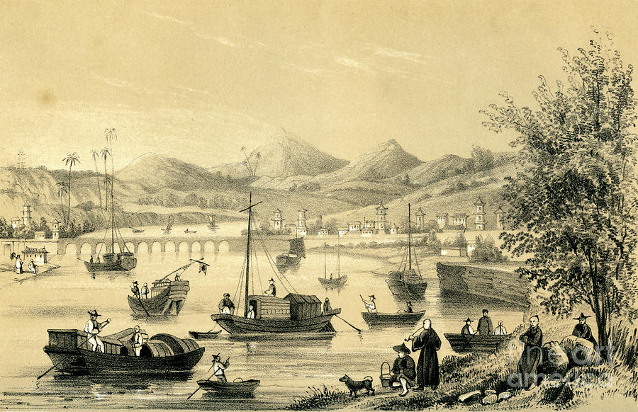 Foo Choo Foo, One Of The Five Ports Drawing by Print Collector