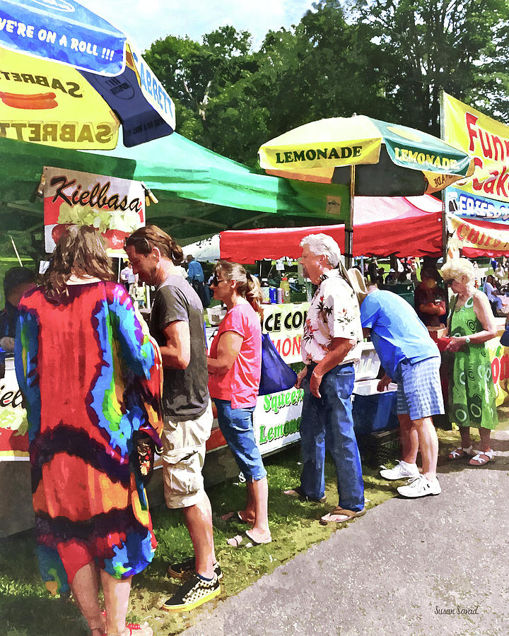 Food Carts at the Fair Photograph by Susan Savad