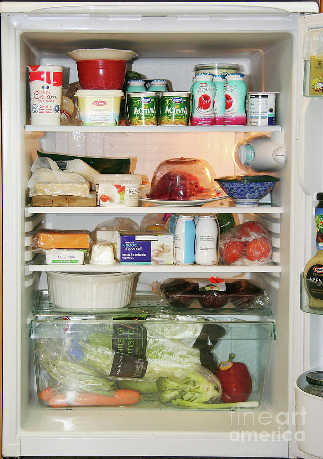 Food Stored In A Refrigerator Photograph By Cordelia Molloy Science   Food Stored In A Refrigerator Cordelia Molloyscience Photo Library 