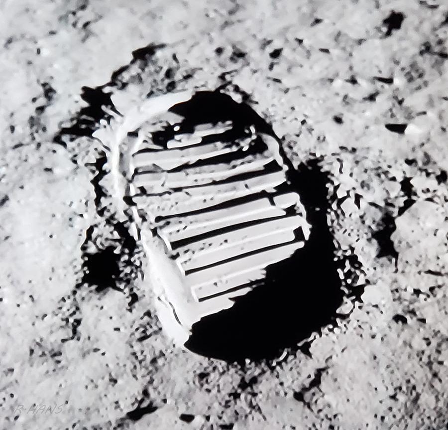 Foot Print On The Moon Photograph by Rob Hans