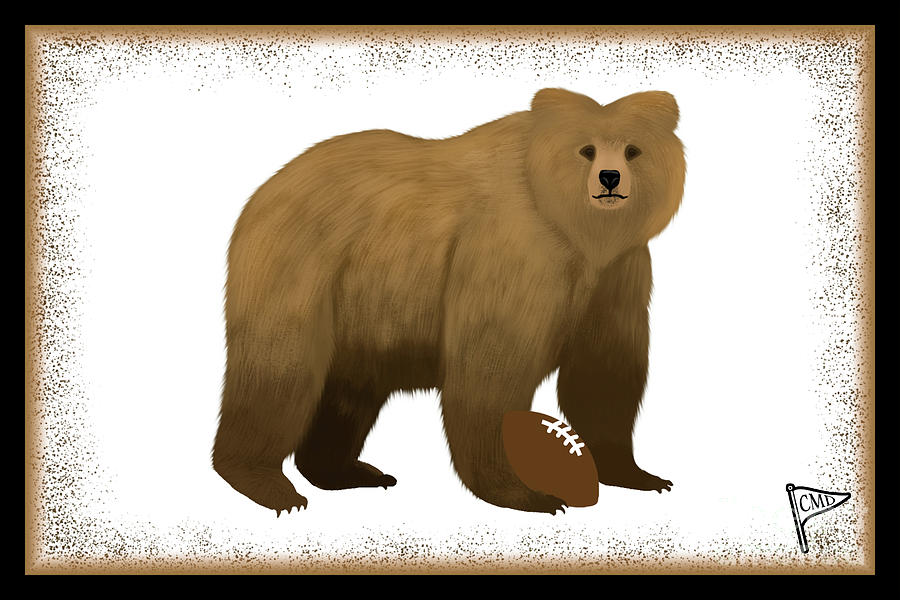 Football Digital Art - Football Bear by College Mascot Designs