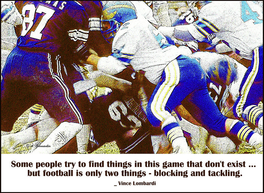 Football Action Line of Scrimmage Pileup Photograph by A Macarthur Gurmankin
