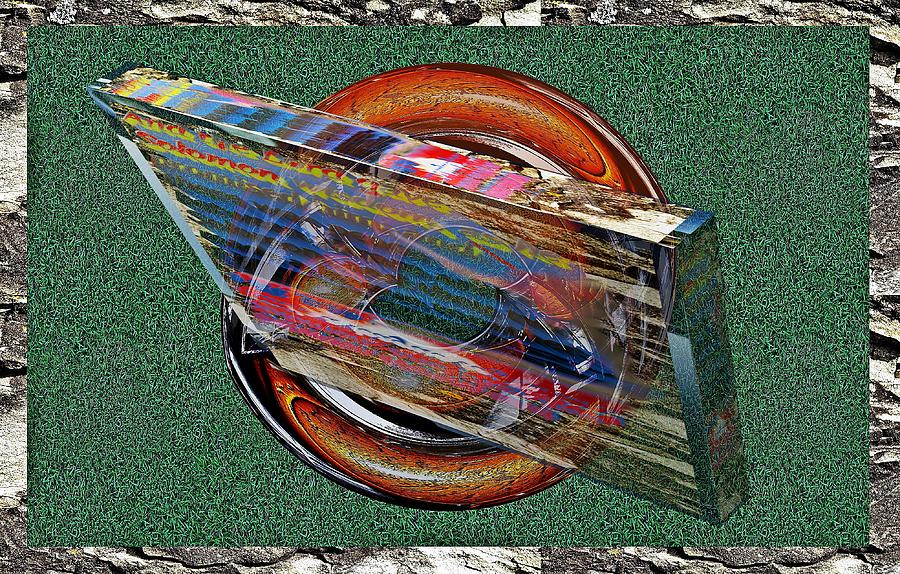 Football box little planet as art with text as a box Digital Art by Karl Rose