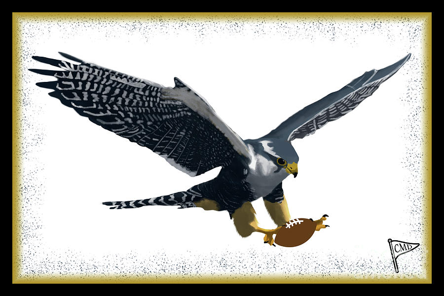 Air Force Academy Digital Art - Football Falcon by College Mascot Designs