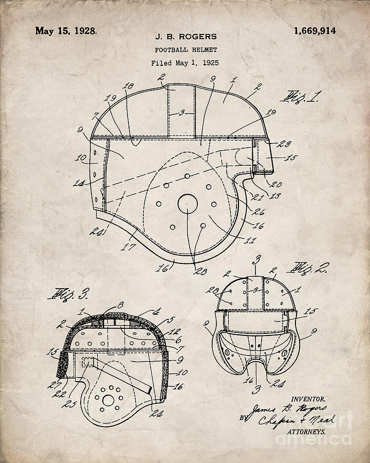 Williston Forge 'Football Helmet Blueprint Chalkboard Patent' Graphic Art Print on Canvas, Size: 18 H x 26 W x 1.25 D, Green