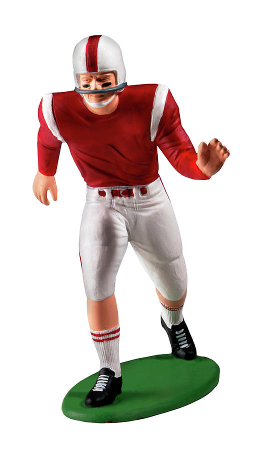 Football Drawing - Football Player in Red and White Running by CSA Images