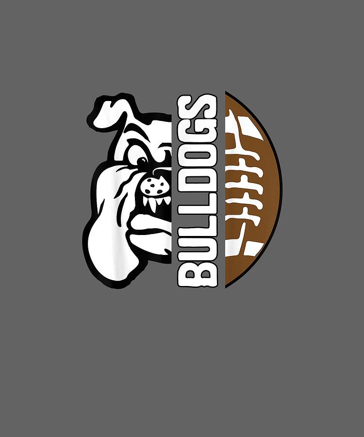 Football Rugby Ball Bulldogs Pattern Cool T Shirt For Men Digital