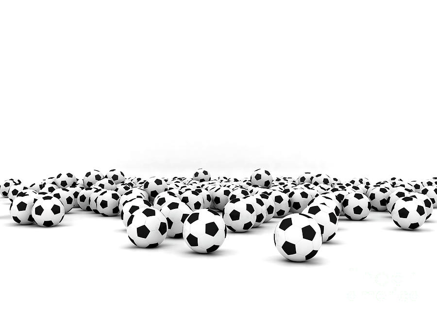 Footballs Photograph by Jesper Klausen / Science Photo Library