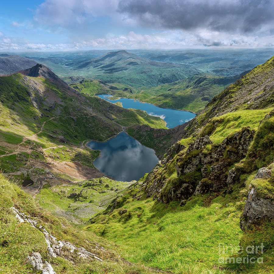 Footpaths from Snowdon Mountain Photograph by Adrian Evans