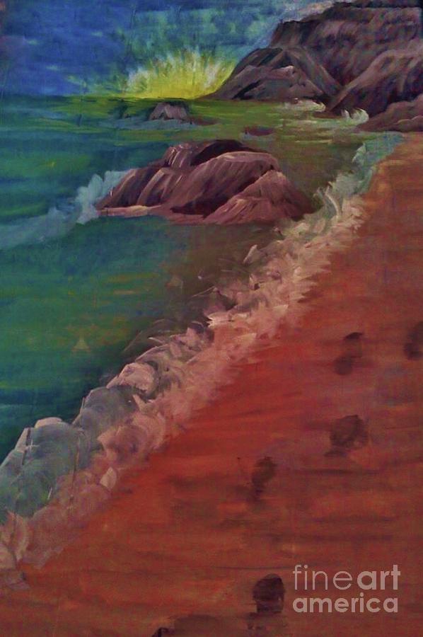 Footprints in the Sand Painting by Christy Saunders Church