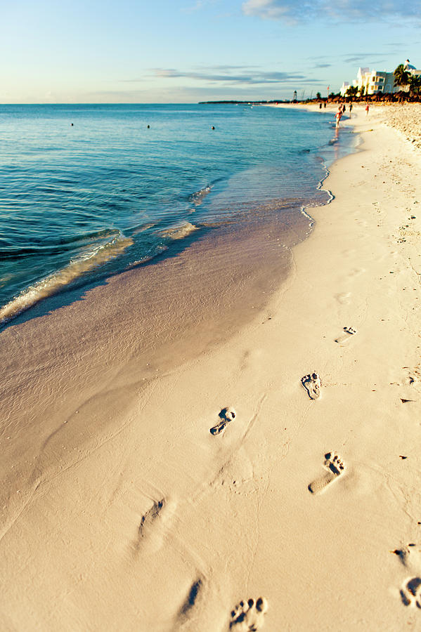 Summer Photograph - Footprints On The Sand by Mmeemil