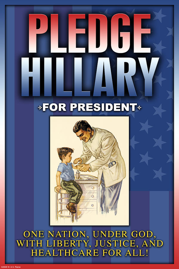 Hillary Painting - For All by Wilbur Pierce