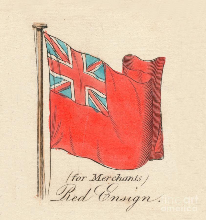 For Merchants Red Ensign, 1838 Drawing by Print Collector