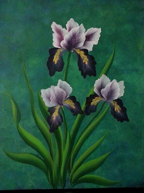 Iris Painting - For The Love of Iris by Lori Shankman
