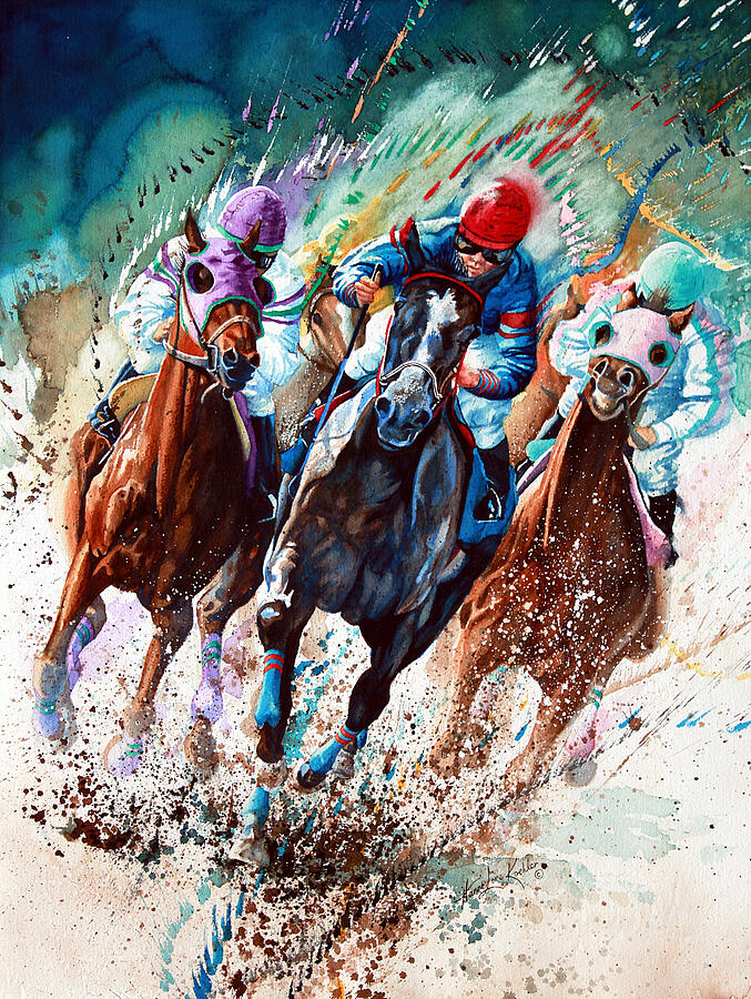 Thoroughbred Racing Painting - For The Roses by Hanne Lore Koehler