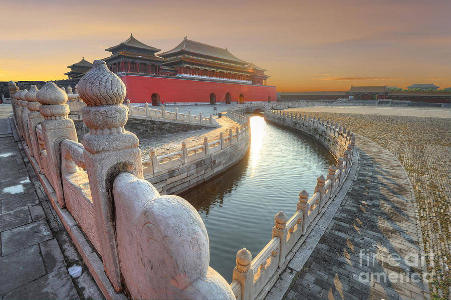 Capital Photograph - Forbidden City In China During Sunset by Hung Chung Chih