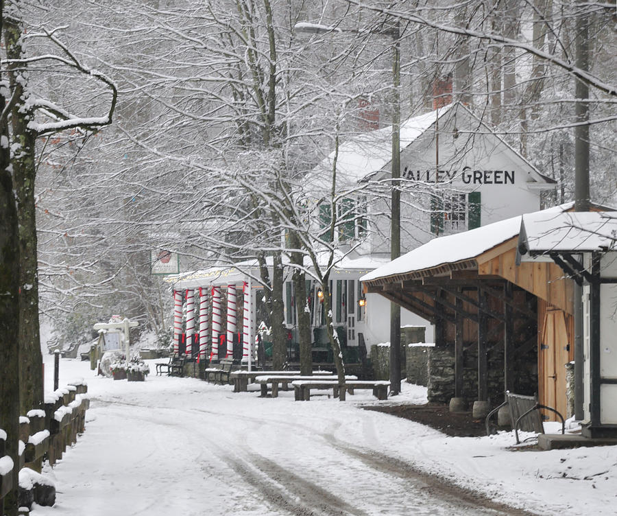 Winter Photograph - Forbidden Drive Winter - Valley Green Inn by Bill Cannon