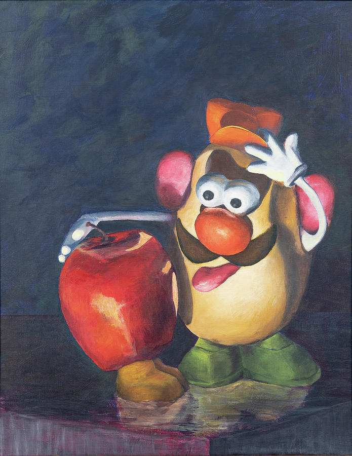 Forbidden Fruit Painting by Nancy Strahinic