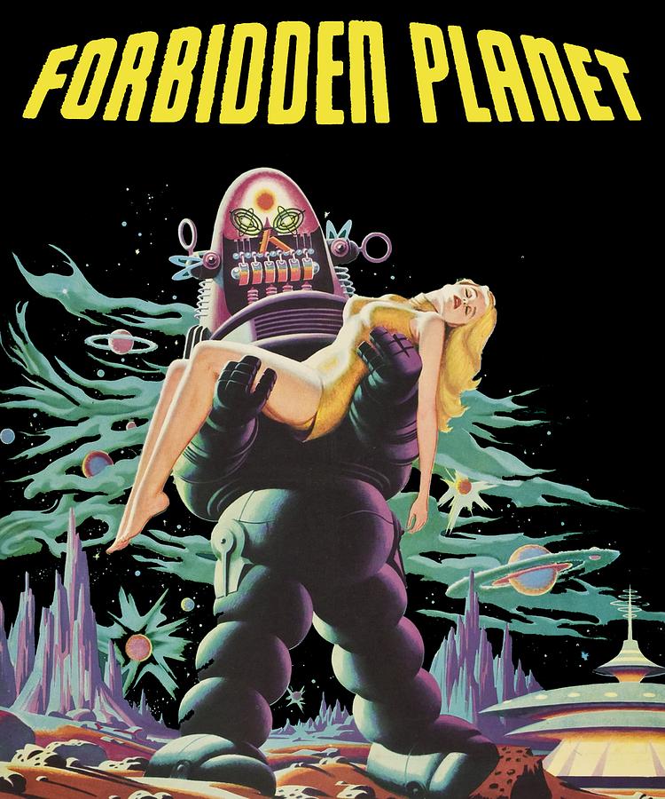 Forbidden Planet Vintage Movie Poster Digital Art by Megan Miller - Pixels