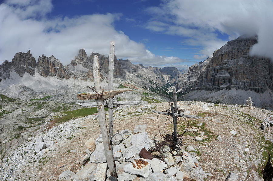 Forcella Col De Pois, View Into Travenanzes Valley, Left Cadin Mountains, Right Tofana, Dolomites, South Tirol, Italy Photograph by Peter Umfahrer