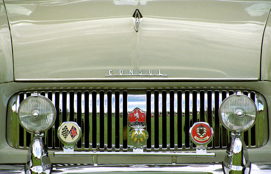 Ford Consul radiator grill Photograph by Seeables Visual Arts