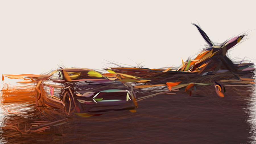 Ford Eagle Squadron Mustang GT Drawing Digital Art by CarsToon Concept