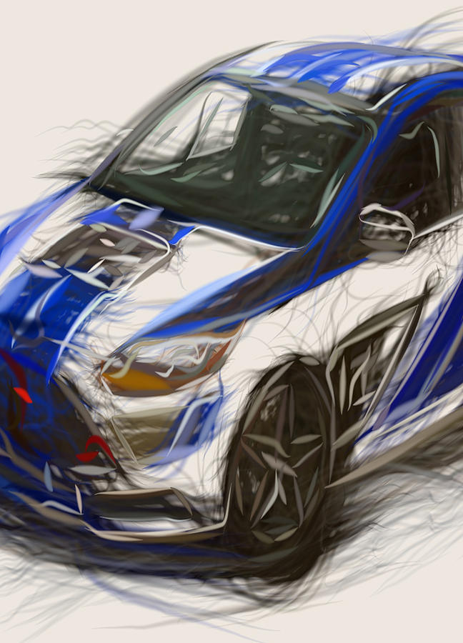 Ford Focus St R Drawing Digital Art by CarsToon Concept - Fine Art America