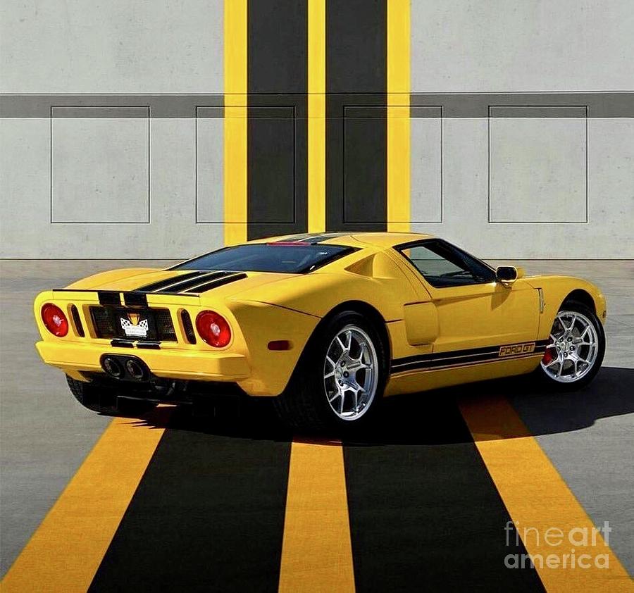 Ford GT Bumblebee  Photograph by EliteBrands Co
