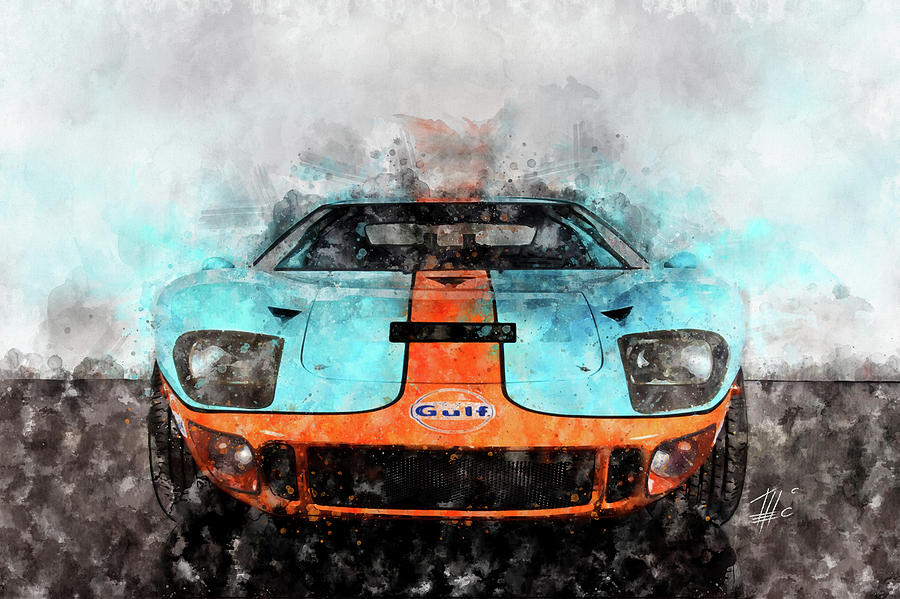 Ford Gt40 Front Painting By Raceman Decker Fine Art America