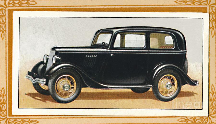 Ford Popular Saloon, C1936 Drawing by Print Collector