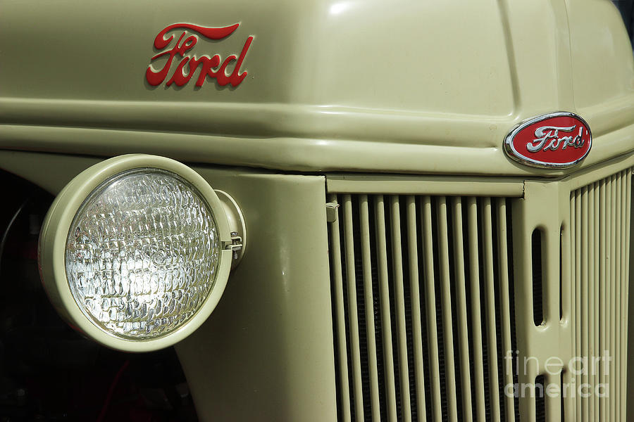 Ford Tractor Headlight Photograph by Mike Eingle