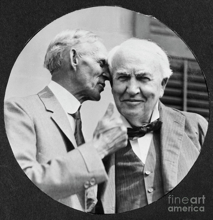 Ford Whispering Into The Ear Of Edison Photograph by Bettmann